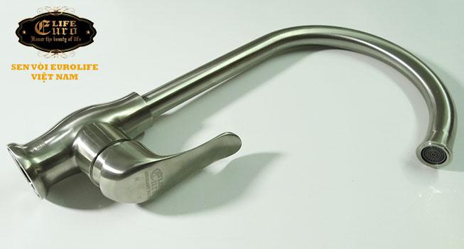 Vòi rửa chén nóng lạnh Inox SUS 304 Eurolife EL-T030 (Trắng vàng)-2.jpg