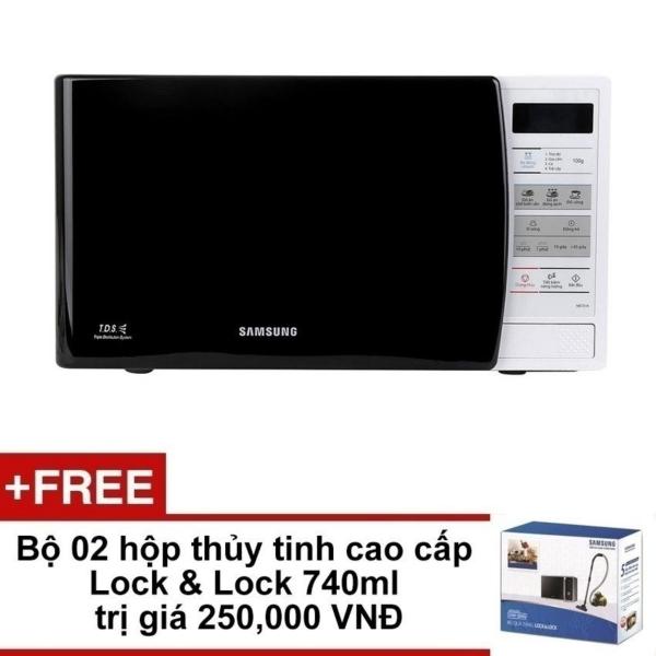 Lò vi sóng tráng men Samsung ME731K/XSV (20L) + Tặng Bộ 02 hộp thủytinh cao cấp Lock & Lock (740ml) trị giá 250,000 VNĐ chính hãng