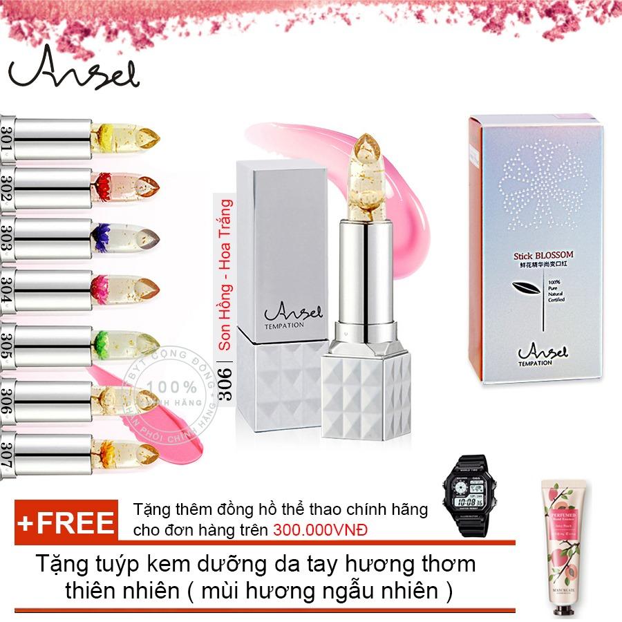 Son thạch ướp hoa   cao cấp Arsel+  Tặng tuýp kem dưỡng da tay hương thơm thiên nhiên ( Đơn hàng mỹ phẩm trên 300k tặng thêm 1 đồng hồ thể thao như quảng cáo )