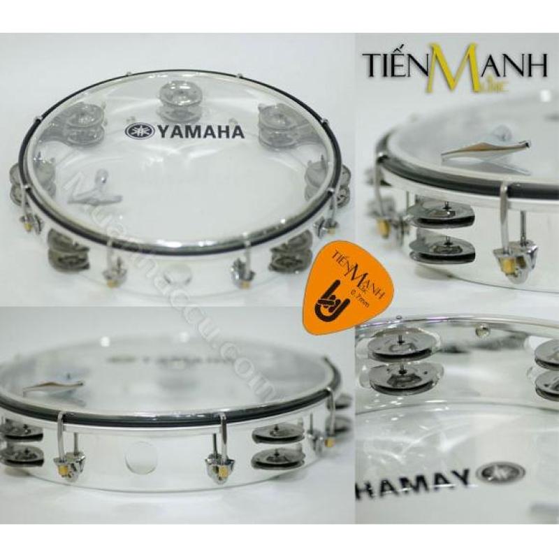Trống lắc tay - Lục lạc gõ bo Tambourine Yamaha MT6-102T (Trong suốt - Trống chơi nhạc chế gõ po - Xipo - Tặng móng gẩy Tiến Mạnh Music)