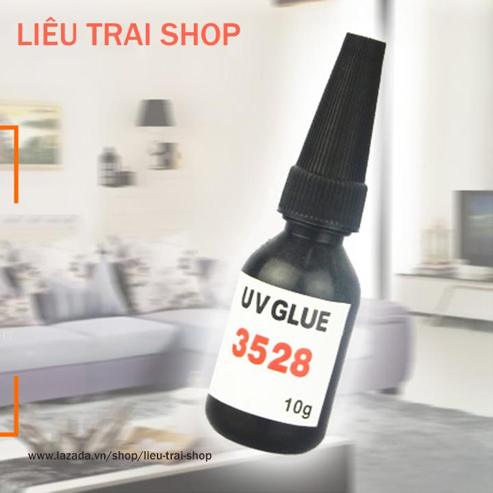 Keo dán thủy tinh Keo UV 3528 và đèn Led dán kính thuỷ tinh gắn kính gắn thuỷ tinh pha lê kim loại 1