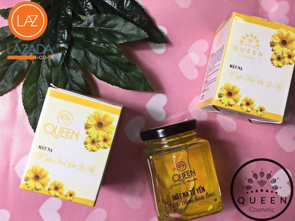 Mặt Nạ Tổ Yến Hoa Cúc La Mã Queen 100G - Trắng Da Giảm Nhăn Giảm Mụn Phục Hồi Và Se Khít Lỗ Chân Lông