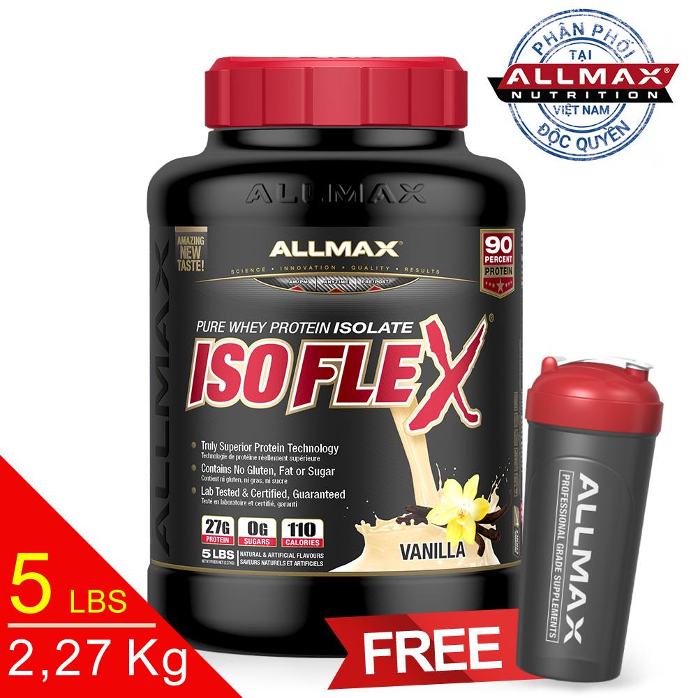 [Hcm][Thực Phẩm Dinh Dưỡng Thể Thao] Whey Protein Tăng Cơ Allmax Isoflex Vanilla 5 Lbs (2.27Kg)