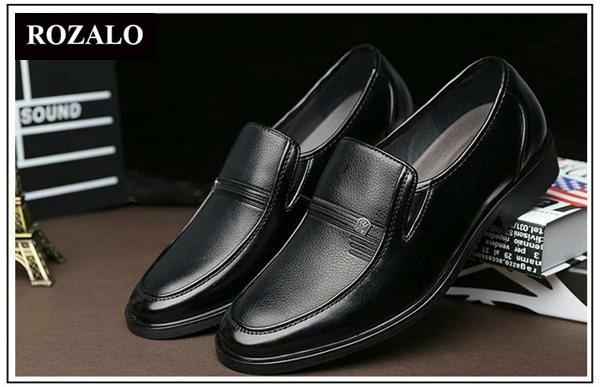 Giày tây da nam Rozalo RMG7012B-Đen