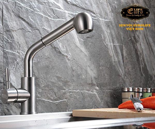 Vòi rửa chén nóng lạnh tay kéo Inox SUS 304 Eurolife EL-T010 -8.jpg