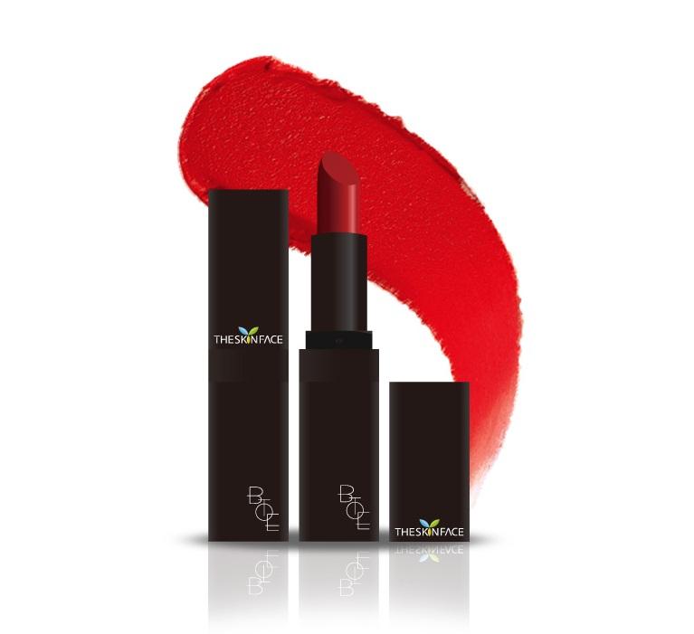 Káº¿t quáº£ hÃ¬nh áº£nh cho The Skin face Bote Lipstick 01 luxury fire red