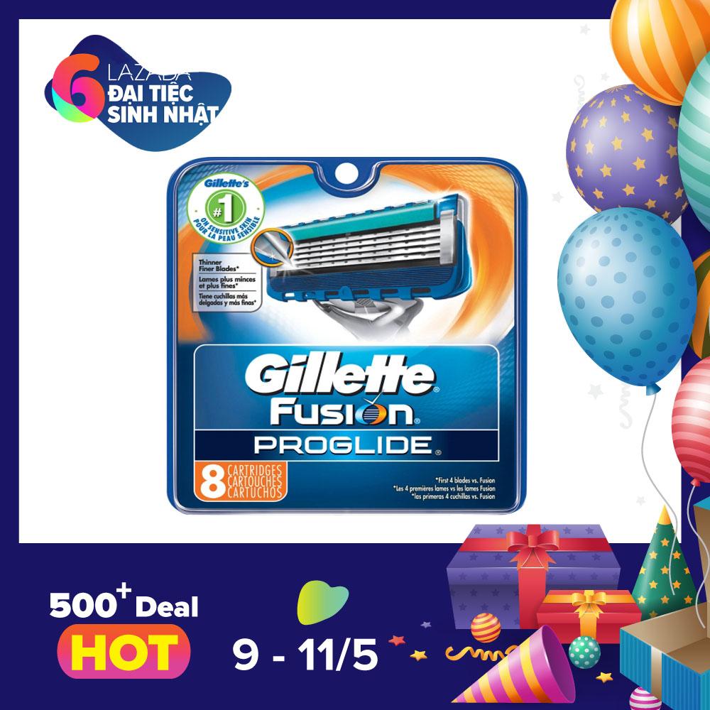 Vỉ 8 Lưỡi Dao Cạo Râu Gillette Fusion Proglide 5+1.