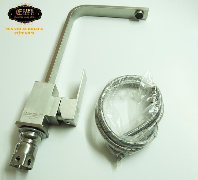 Vòi rửa chén nóng lạnh Inox SUS 304 Eurolife EL-T002 (Trắng vàng)-24.jpg