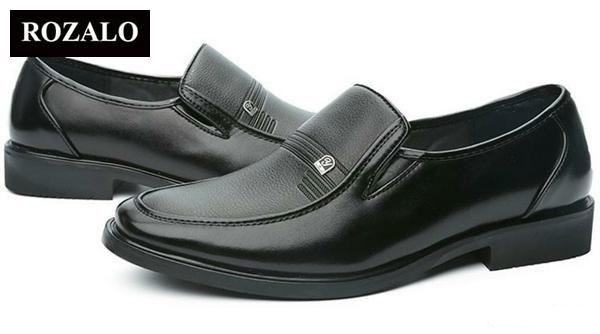 Giày tây da nam Rozalo RMG7012B-Đen