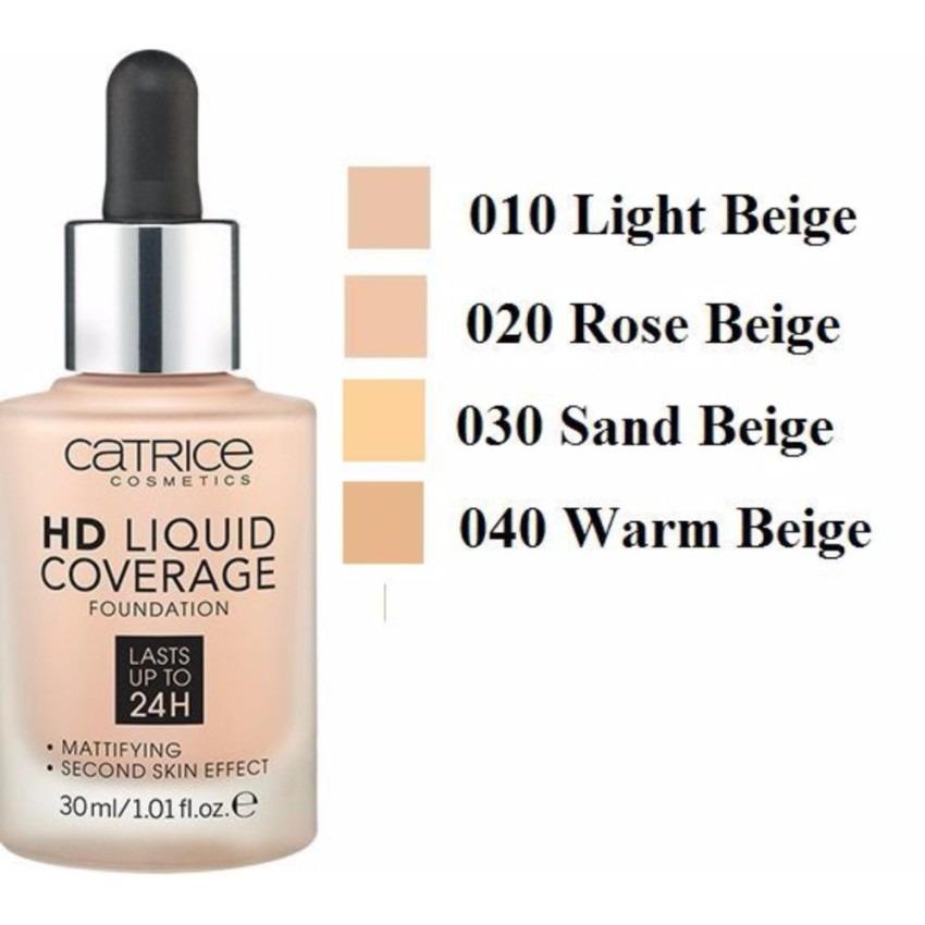 [Hcm]Kem Nền Che Phủ Hoàn Hảo Catrice Hd Liquid Coverage 30Ml #020 Rose Beige