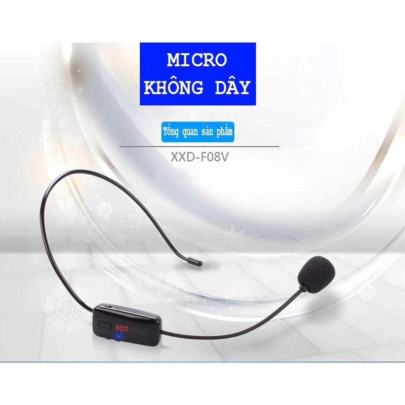 Micro không dây choàng đầu XXD-F08V FM cho loa trợ giảng