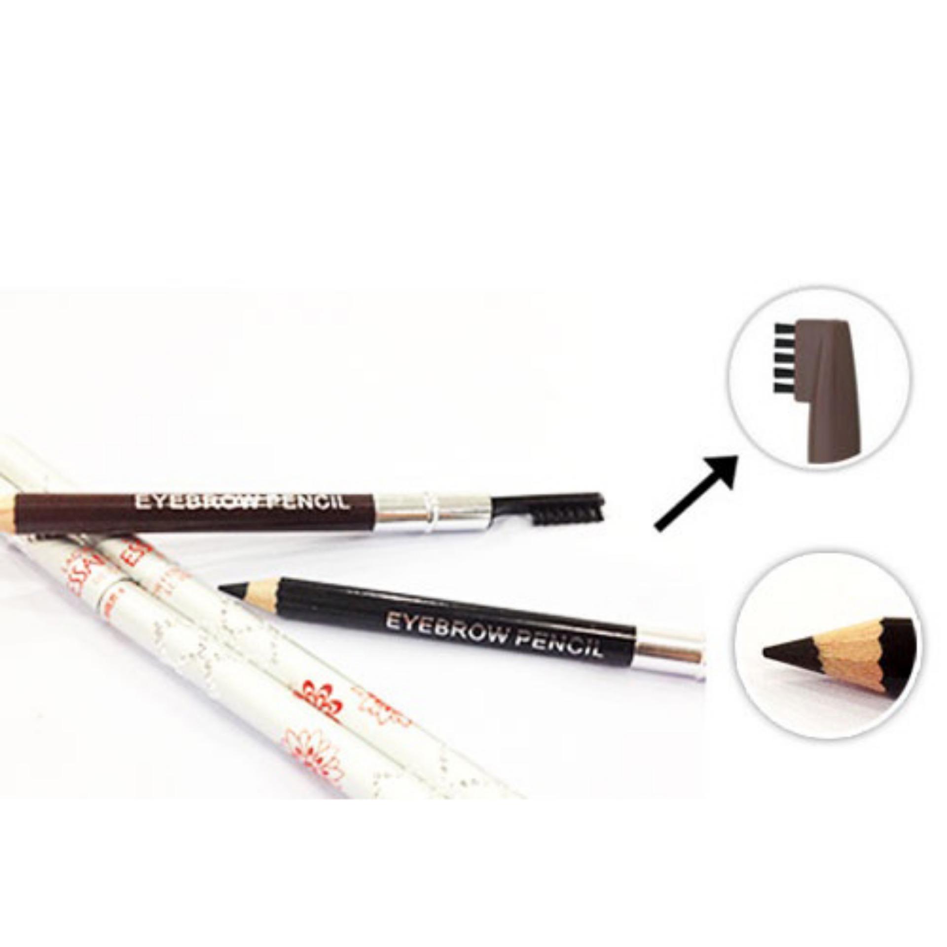 Chì Kẻ Mày Lacvert Essance Eyebrow Pencil & Brush Hàn Quốc 6G (Bk001 Đen)