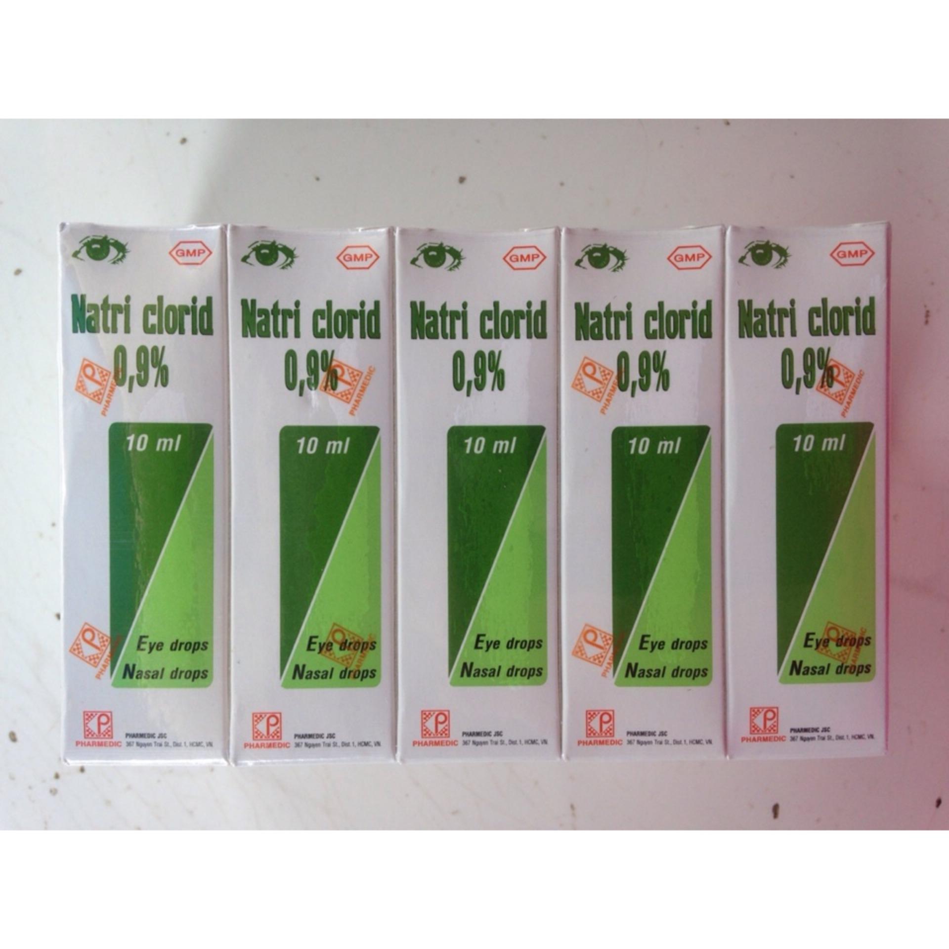 Nước Muối Sinh Lý Nhỏ Mắt Mũi (Natriclorid 0.9%) Chai 10Ml (Lốc 10 Chai)