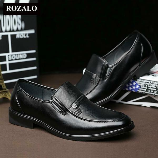 Giày tây da nam Rozalo RMG7012B-Đen