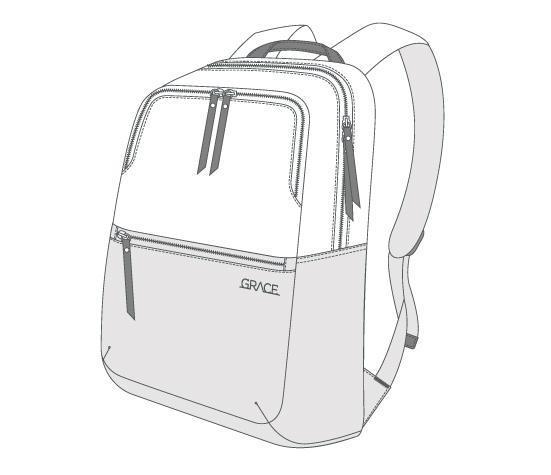 Grace Line Drawing - Features