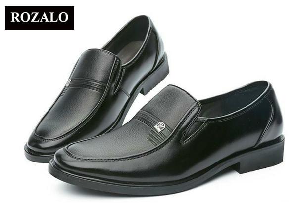 Giày tây da nam Rozalo RMG7012B-Đen