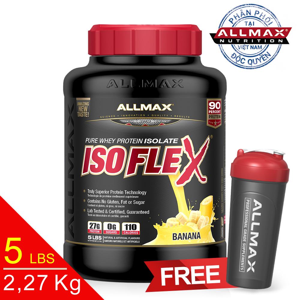 [Hcm][Thực Phẩm Dinh Dưỡng Thể Thao] Whey Protein Tăng Cơ Allmax Isoflex Banana 5 Lbs (2.27Kg)