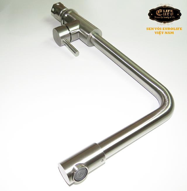 Vòi rửa chén nóng lạnh Inox SUS 304 Eurolife EL-T008 (Trắng vàng)-19.jpg