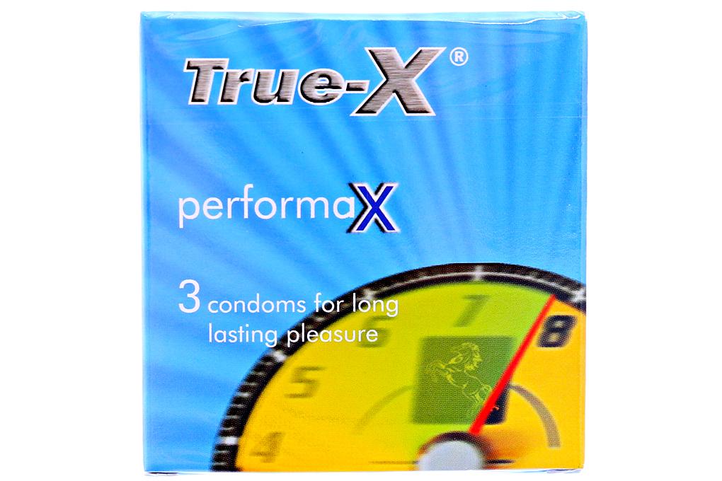 Bao cao su True-X PerforMax 52mm (hộp 3 cái)