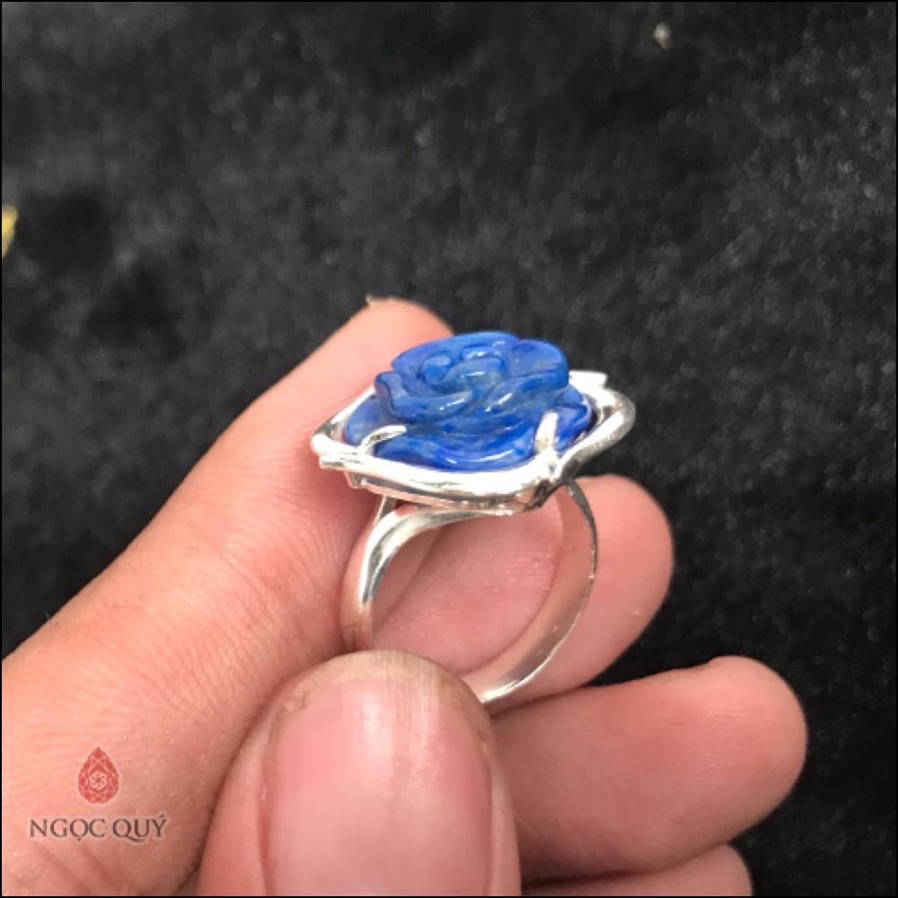 Nhẫn Bạc Hoa Mẫu Đơn Đá Lapis Lazuli 2.jpg