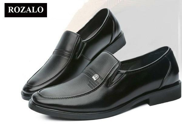 Giày tây da nam Rozalo RMG7012B-Đen