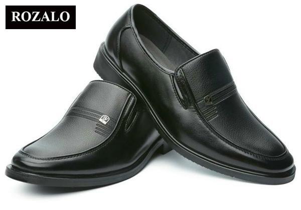 Giày tây da nam Rozalo RMG7012B-Đen
