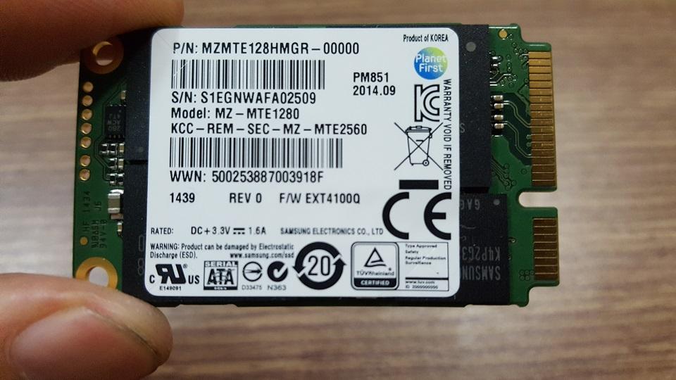 Ổ cứng laptop mSATA 128GB SSD Samsung  - ổ cứng msata 128GB SSD