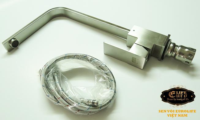 Vòi rửa chén nóng lạnh Inox SUS 304 Eurolife EL-T002 (Trắng vàng)-21.jpg
