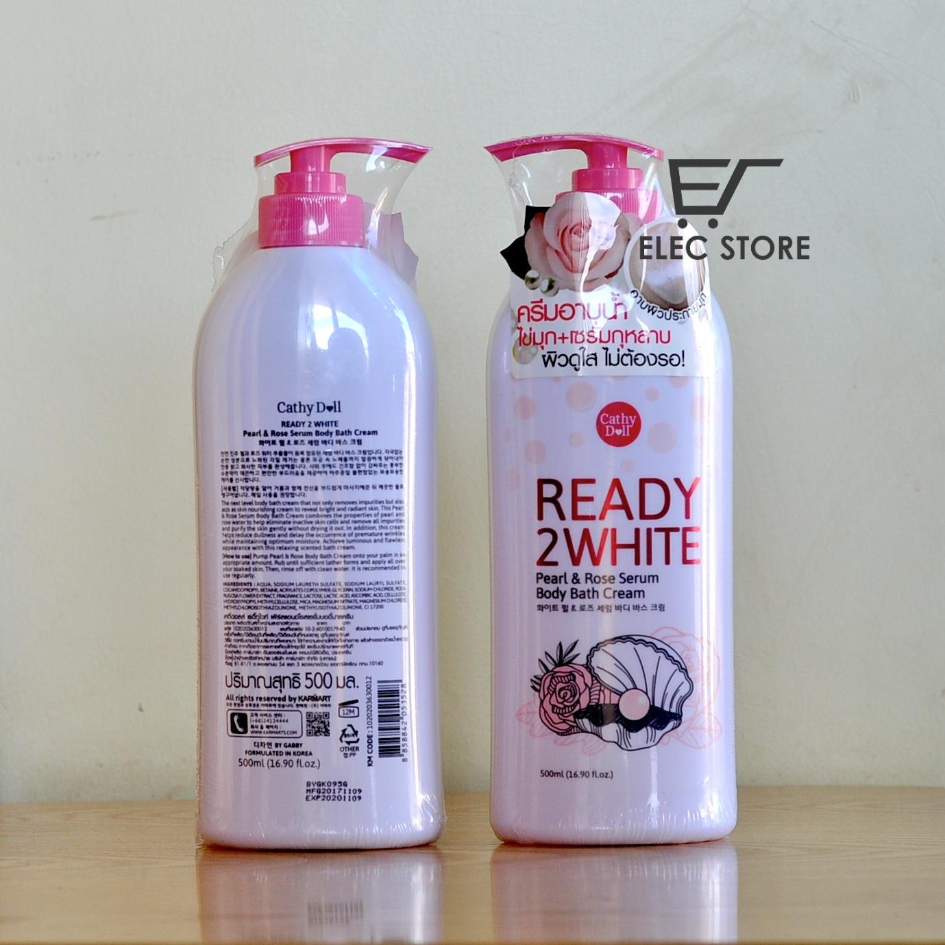 Sữa Tắm Trắng Da Tinh Chất Ngọc Trai Hoa Hồng Ready 2 White Cathydoll 500Ml Thái Lan