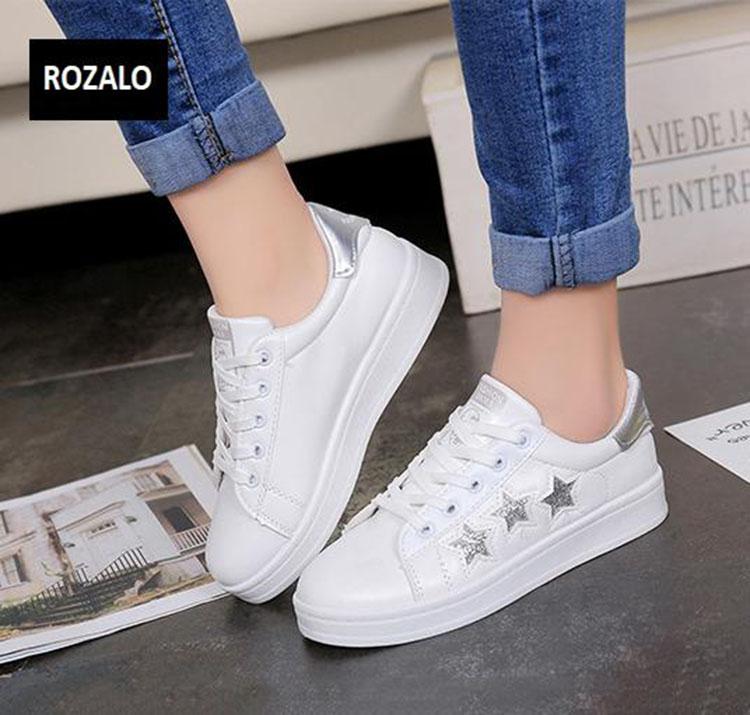Giày thể thao thời trang nữ ROZALO RW77403WB - Sao Bạc