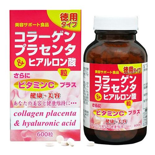 Viên uống Collagen Placenta Hyaluronic Acid 600 viên - Nhật Bản
