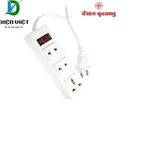 Ổ cắm 3 lỗ 1 công tắc/ 2M Điện Quang