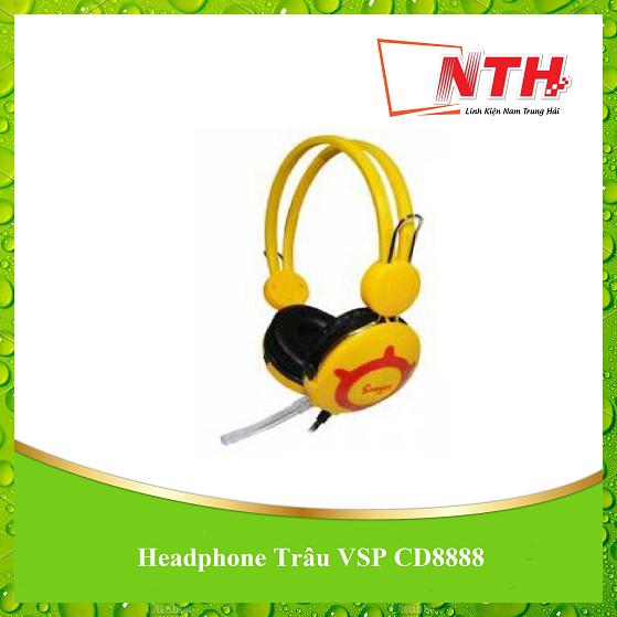 [VÀNG] TAI NGHE SIÊU TRÂU VÀNG CD8888 DÂY 5 LY LÓT ÚP TAI CAO SU