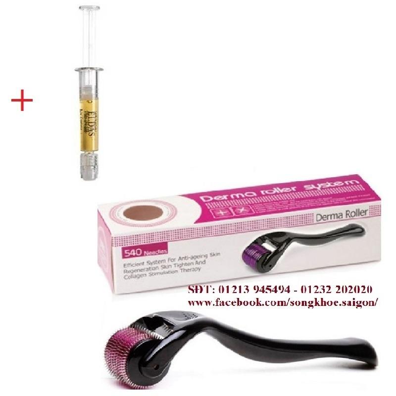 Lăn Kim Mặt Derma Roller Drs 540 Tặng Tế Bào Gốc Eldas