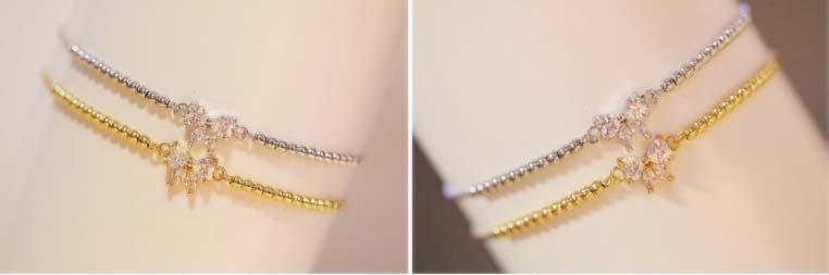 Lắc tay BS đeo kèm đồng hồ Bee Sister (Bạc)