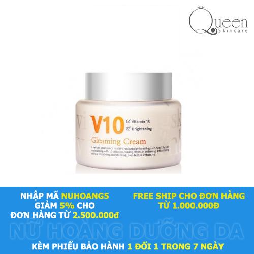 Kem Dưỡng Trắng Sáng Da Mặt V10 Skinaz