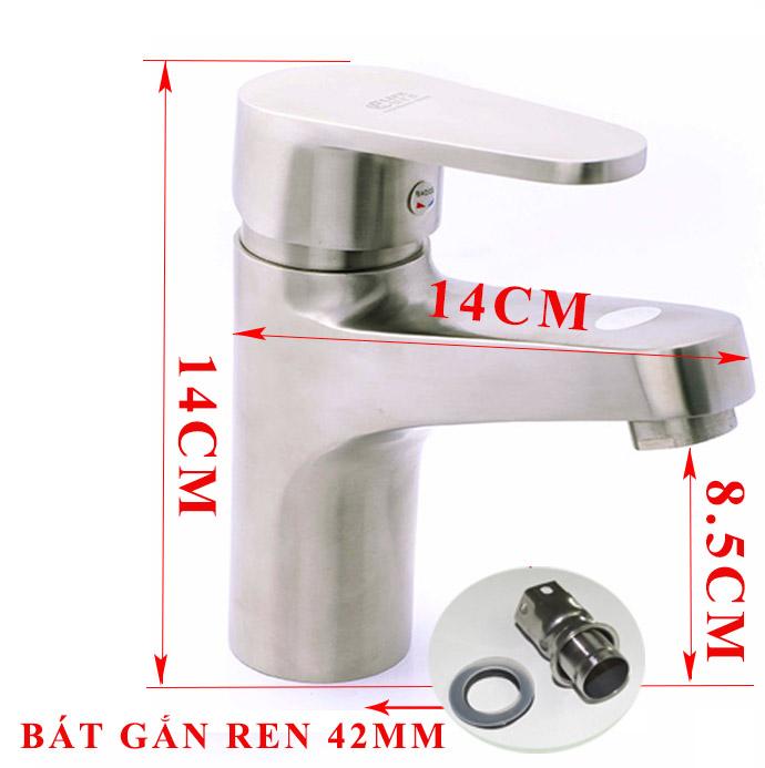 Vòi Lavabo nóng lạnh Inox SUS304 Eurolife EL-1102 (Trắng vàng)-11.jpg