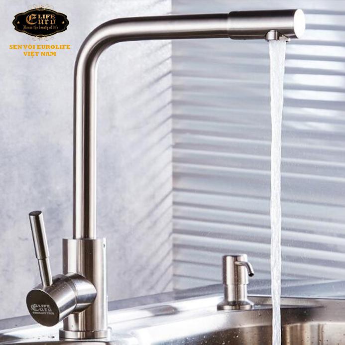 Vòi rửa chén nóng lạnh Inox SUS 304 Eurolife EL-T008 (Trắng vàng)-s1.jpg