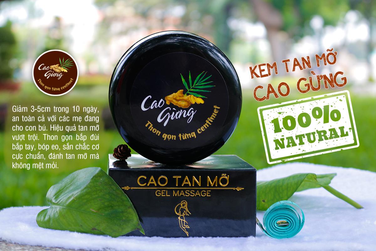 [Hcm]Cao Gừng Cao Tan Mỡ Eo Thon Chuẩn Dáng + Tặng Sữa Tắm Lá Gừng