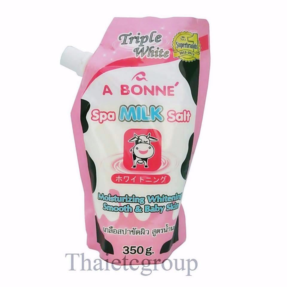 [Hcm]Muối Sữa Tắm Trắng Spa A Bonne - Spa Milk Salt350G Bổ Sung Tinh Chất Thiên Nhiên Cần Thiết Giúp Da Trắng Sáng