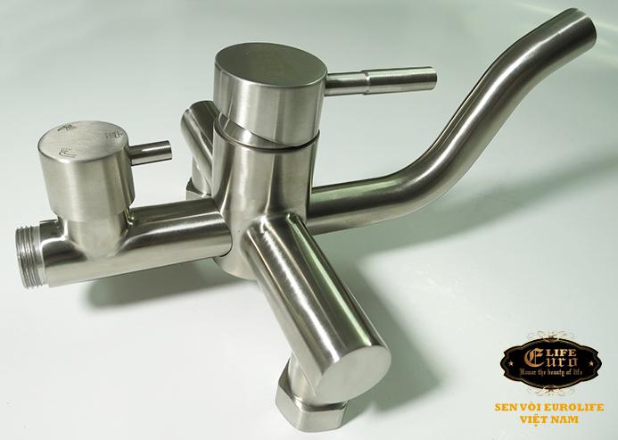 Bộ sen tắm đứng nóng lạnh Inox SUS 304 Eurolife EL-S918 (Trắng vàng)-3.jpg