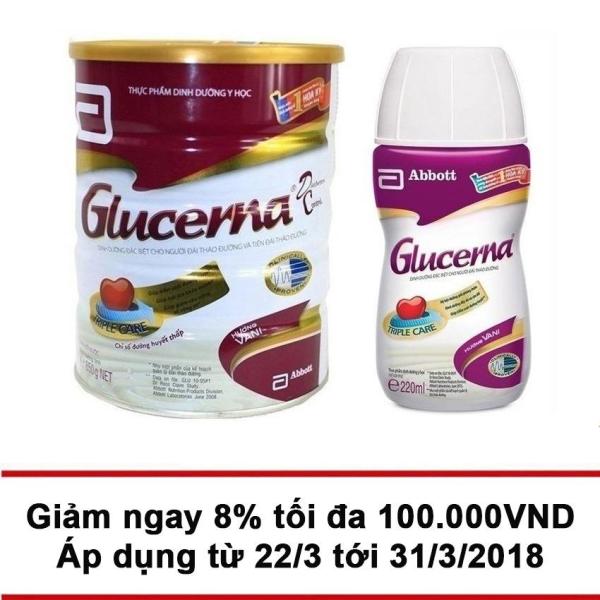 Giá bán Bộ Glucerna hương vani 850g và chai nước Glucerna 220ml