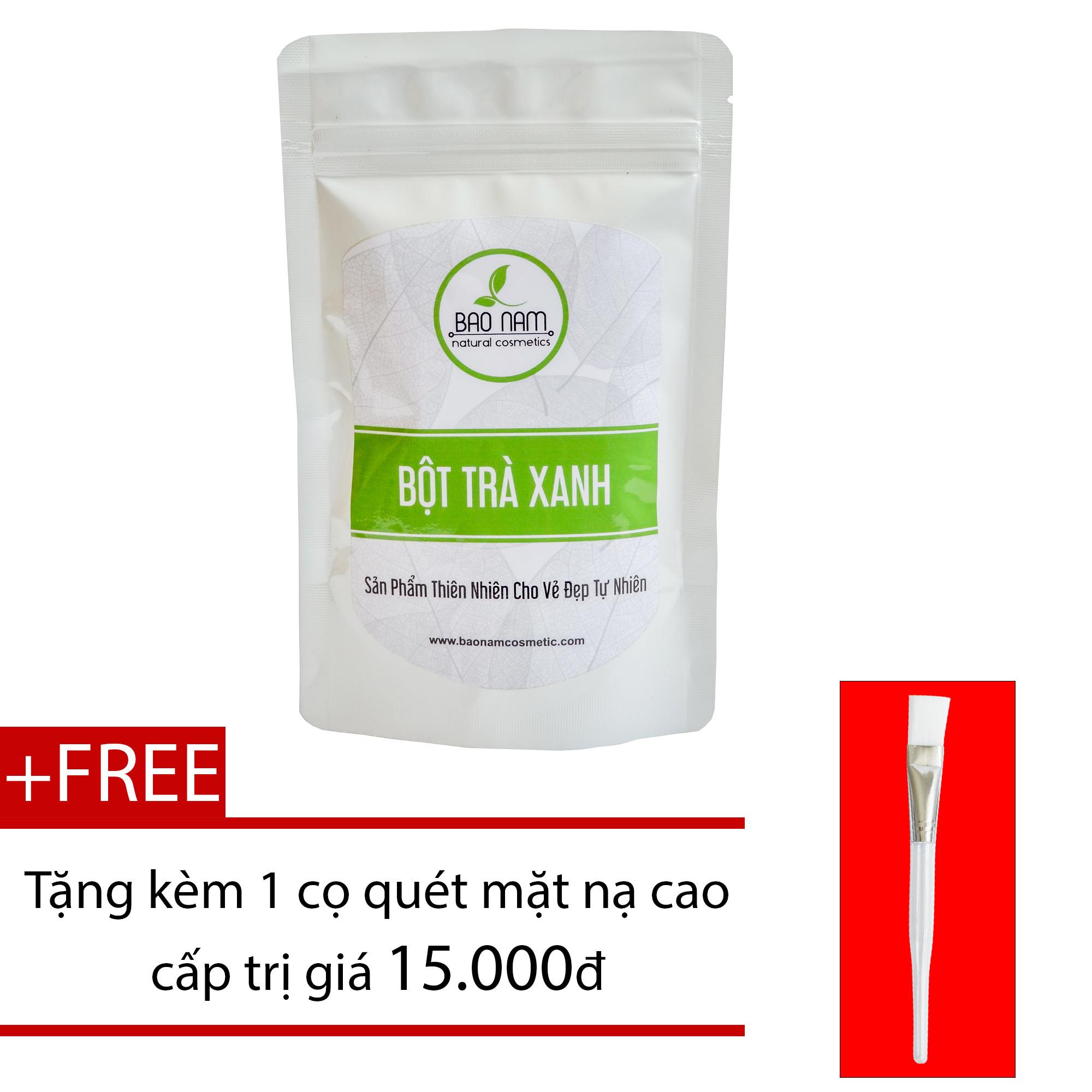 [HCM]Bột Trà Xanh Nguyên Chất Bảo Lộc 100gr ( dạng túi) – Bảo Nam + tặng Cọ Quét