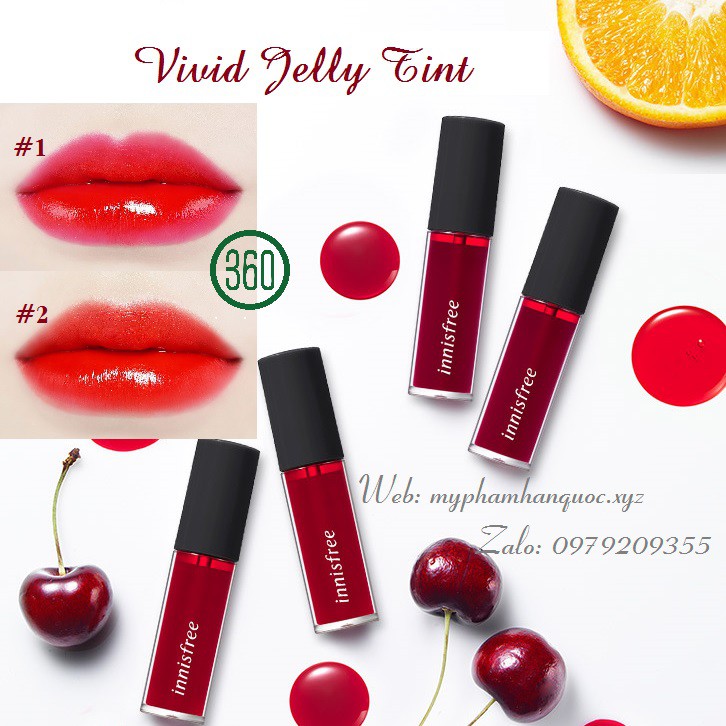 Son Tint Innisfree Vivid Jelly Tint 5.2G Chất Lượng Đảm Bảo An Toàn Đến Sức Khỏe Người Sử Dụng Cam Kết Hàng Đúng Mô Tả