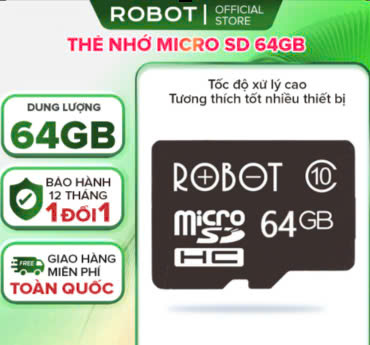 Thẻ nhớ Robot thẻ nhớ Micro SDHD TF dung lượng 32Gb 64Gb tốc độ xử lý cao chuyên dụng loa máy chơi g