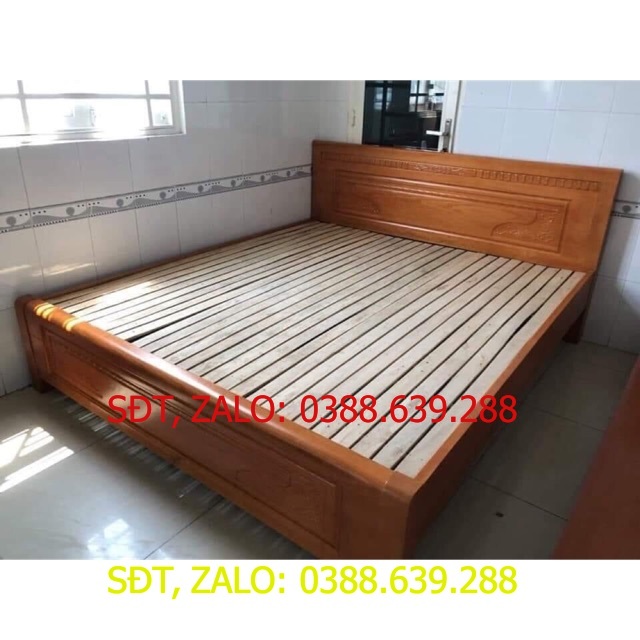 Giường ngủ gỗ sồi 1m8x2m
