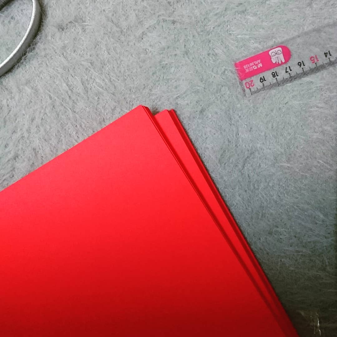 Set 25 tờ giấy bìa màu đỏ A4 160gsm