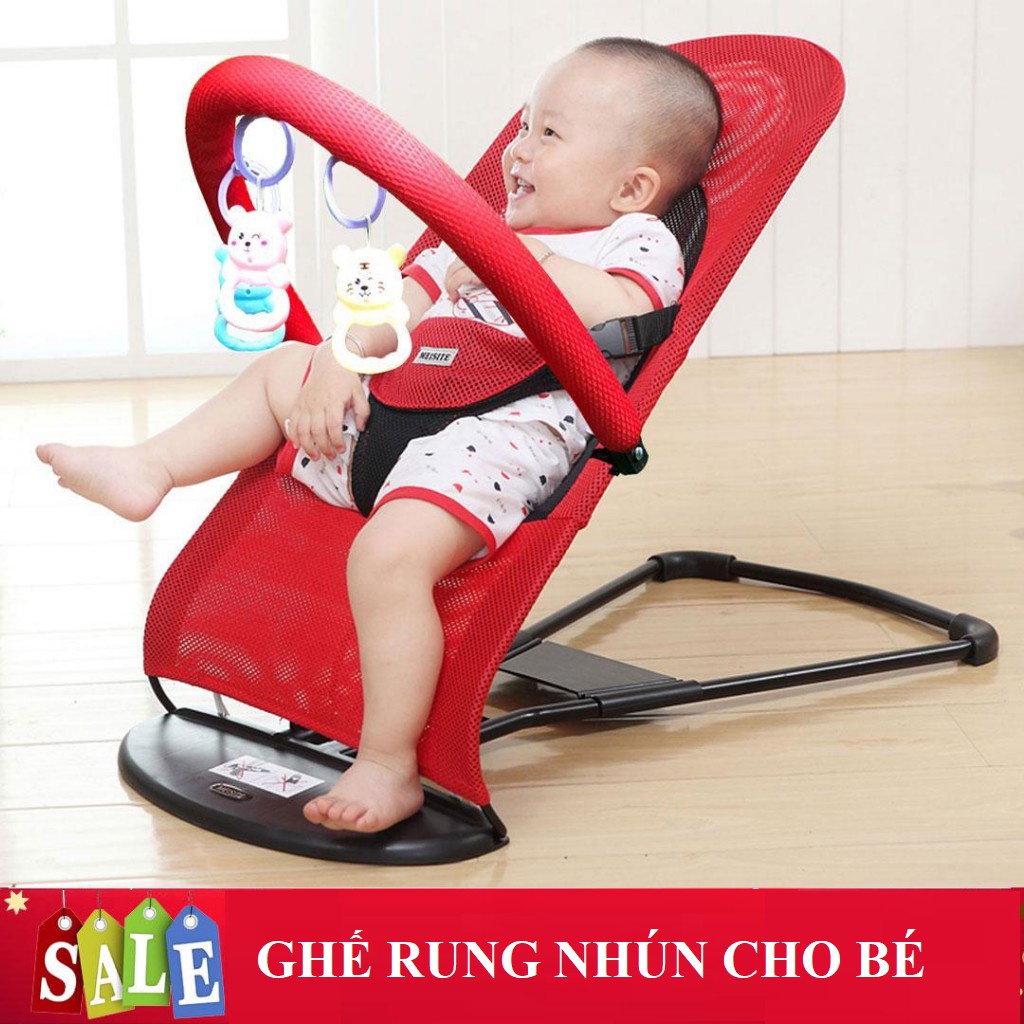 shop đồ chơi- Ghế Rung Ghế Nhún Đa Năng Có Lưới Thoáng Khí Cho Bé Nằm Chơi