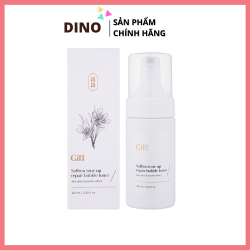 [Hcm]Gilaa Saffron Tone Up Repair Bubble Toner - Toner Bong Bóng Giúp Kháng Khuẩn Và Thanh Lọc Da Làm Chậm Các Quá Trình Làm Sạm Da Lão Hóa Da Cấp Ẩm Tuyêt Đối Cho Da