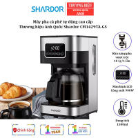 Máy pha cà phê tự động cao cấp Thương hiệu Shardor Anh Quốc CM1429TA-GS công suất 900W dung tích 1500ml - Hàng chính hãng bảo hành 12 tháng